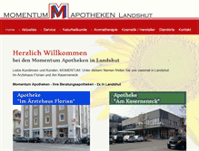 Tablet Screenshot of momentumapotheken.de